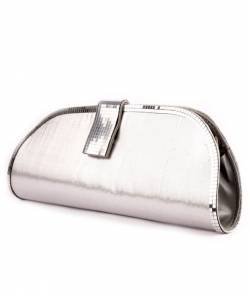 Fidato Black Shawl + Silver Clutch